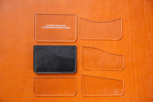 card holder arcylic template set for leather craft