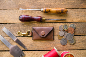 Coin purse keychain leathercraft pattern pack