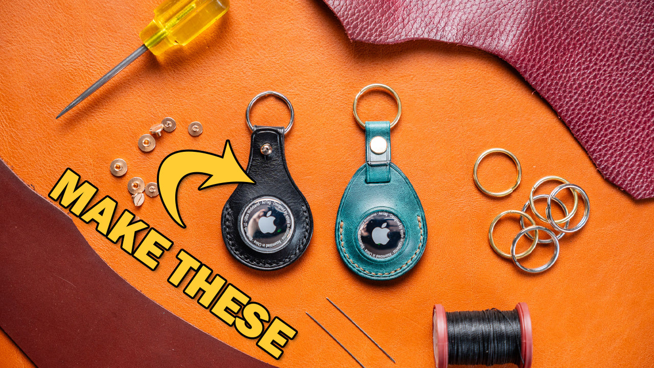 Leather Airtag Key Chain | Leathercraft Make Along Tutorial