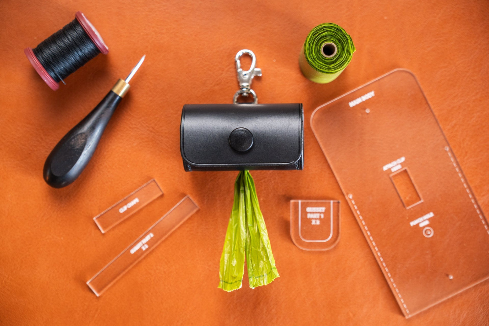 Make your own // Leather Dog Poop Bag Holder