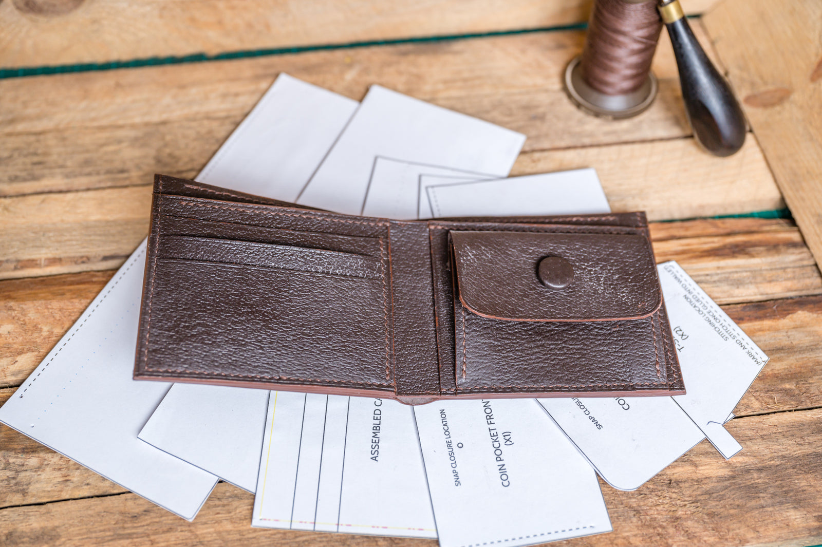 Make Your Own // Bifold Wallet with Coin Pocket // PDF Pattern Pack Make Along