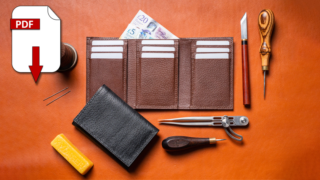 Make your own trifold wallet. J.H. Leather