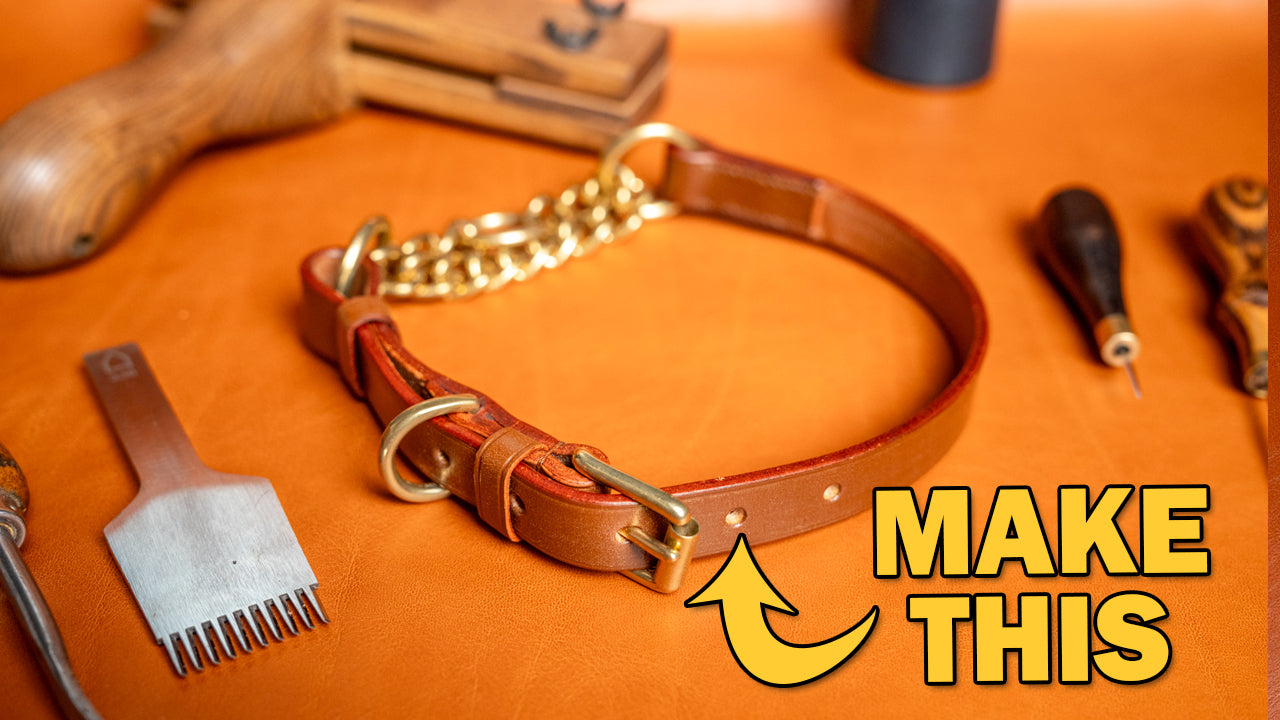 Make A Leather Half Check Collar