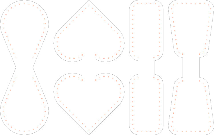 All 4 keyring designs included in pack