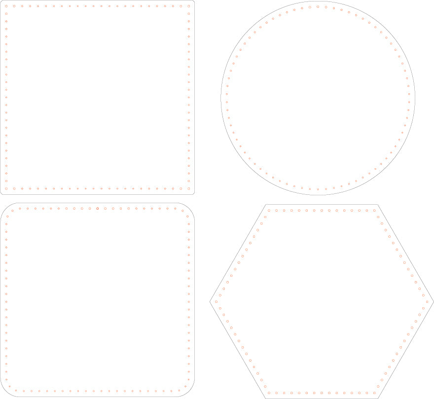 Image of all 4 coaster designs