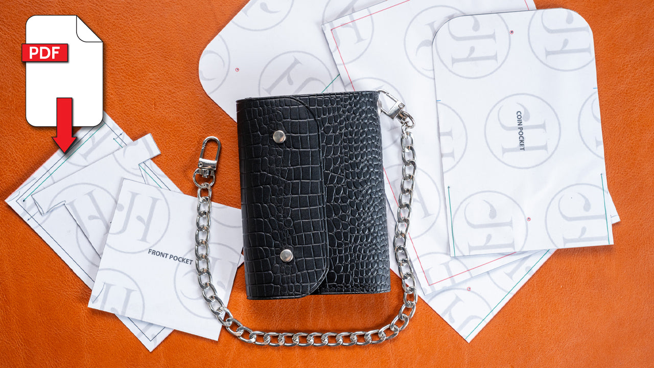 Biker Wallet PDF Pattern pack from J.H.leather