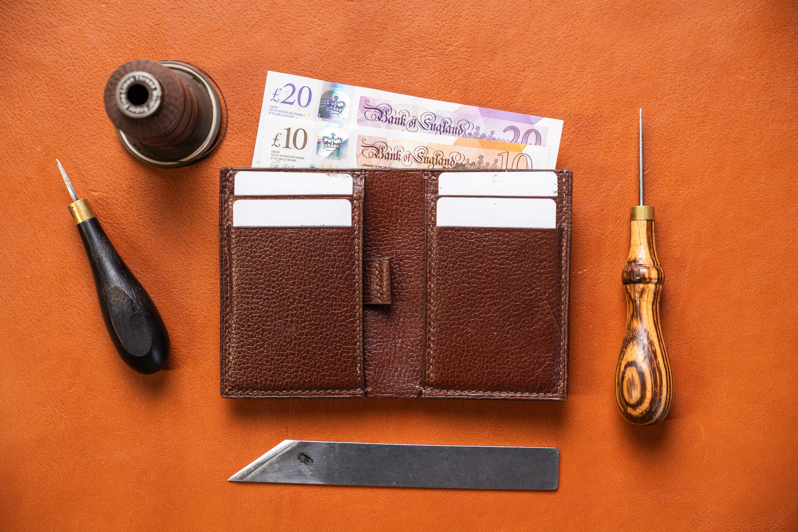 Dark Brown Vertical Bifold Wallet