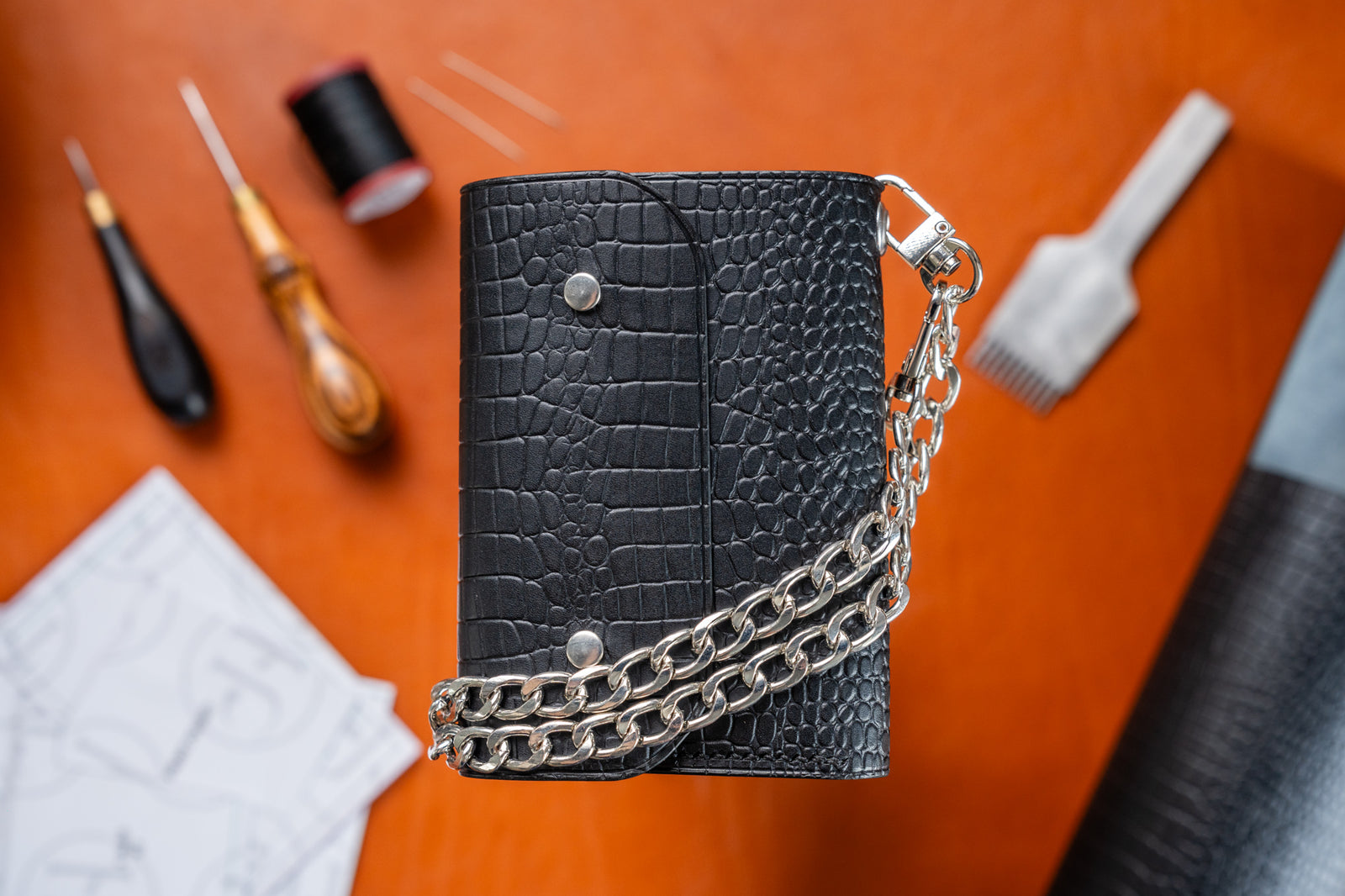 Handmade biker wallet