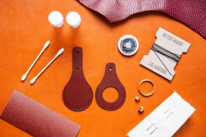 DIY Leather Apple AirTag Key Chain Kit Fom J.H.leather