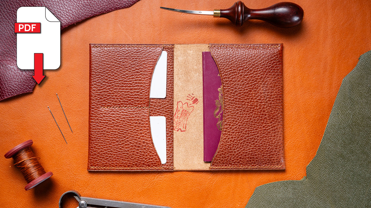 leather passport cover PDF pattern pack