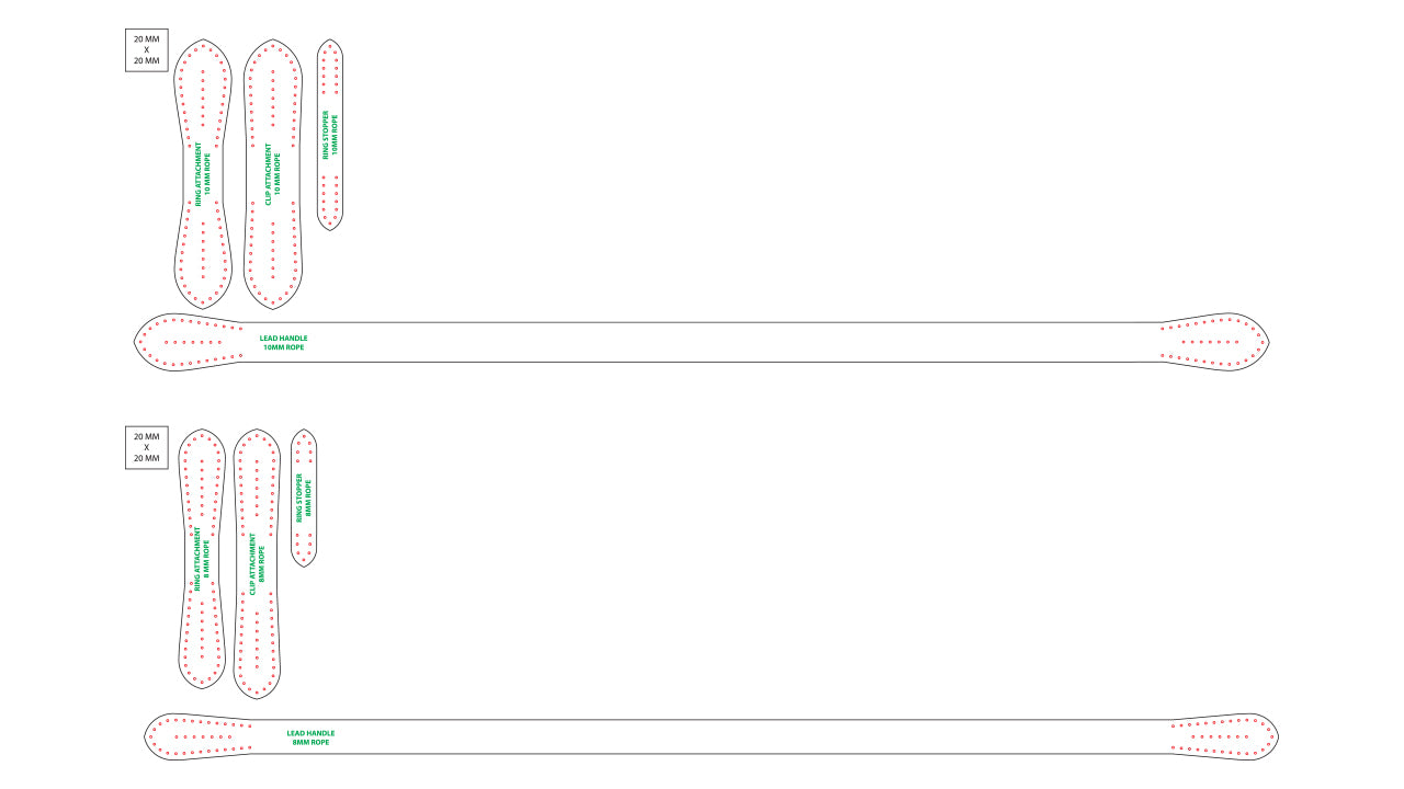 Laser Ready Rope and Leather Strap and Lead Attachments