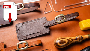 leather luggage tag made from pdf patterns