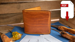 make your own leather wallet, bifold pdf pattern pack