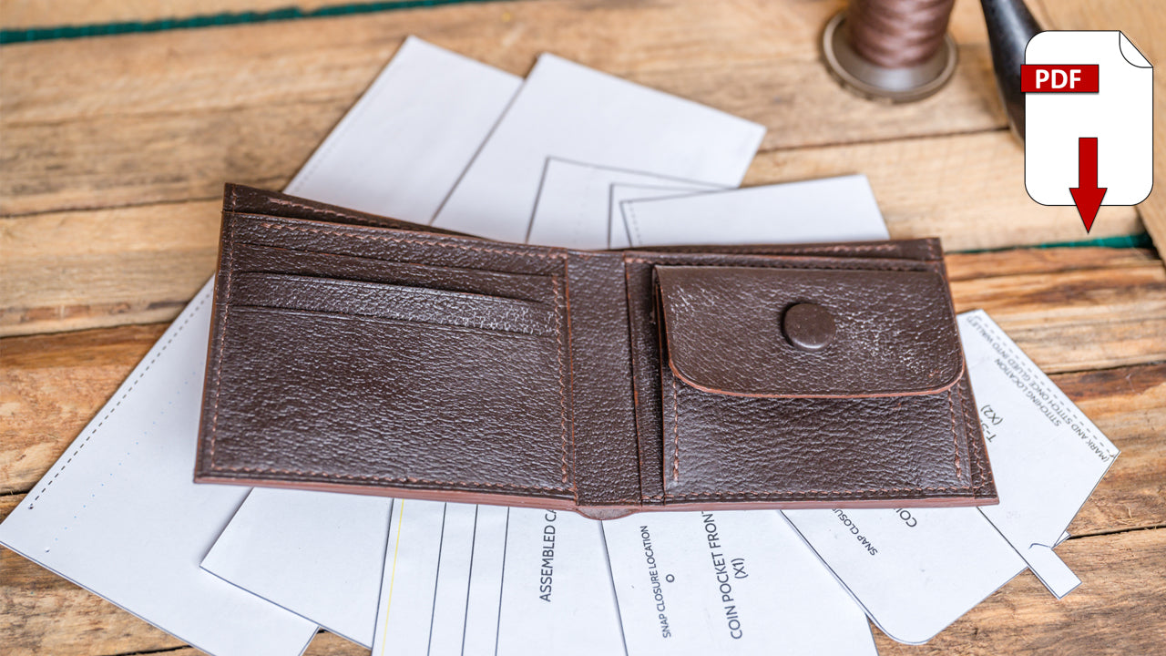 Bifold leather wallet pdf patterns