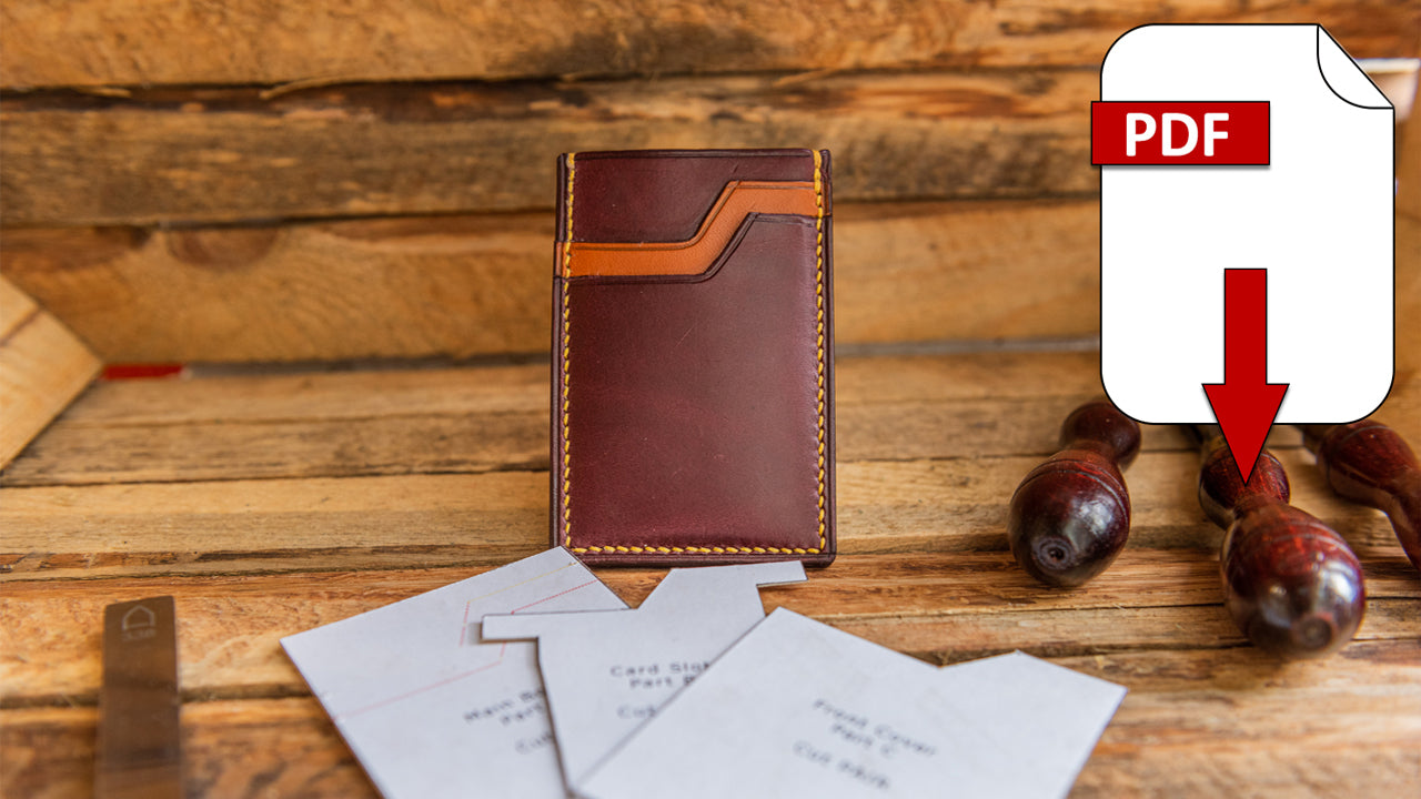 leather card holder pdf pattern pack