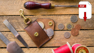 Coin purse keychain leathercraft pattern pack