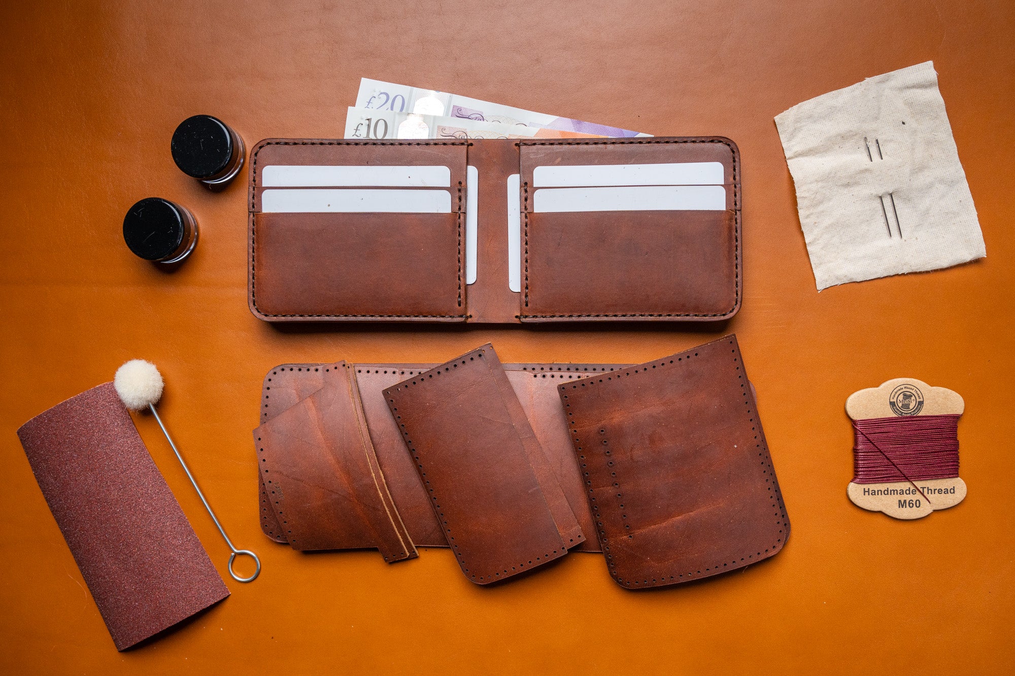 Be The Maker: Bifold Wallet Premium DIY Leathercraft Kit - J.H.