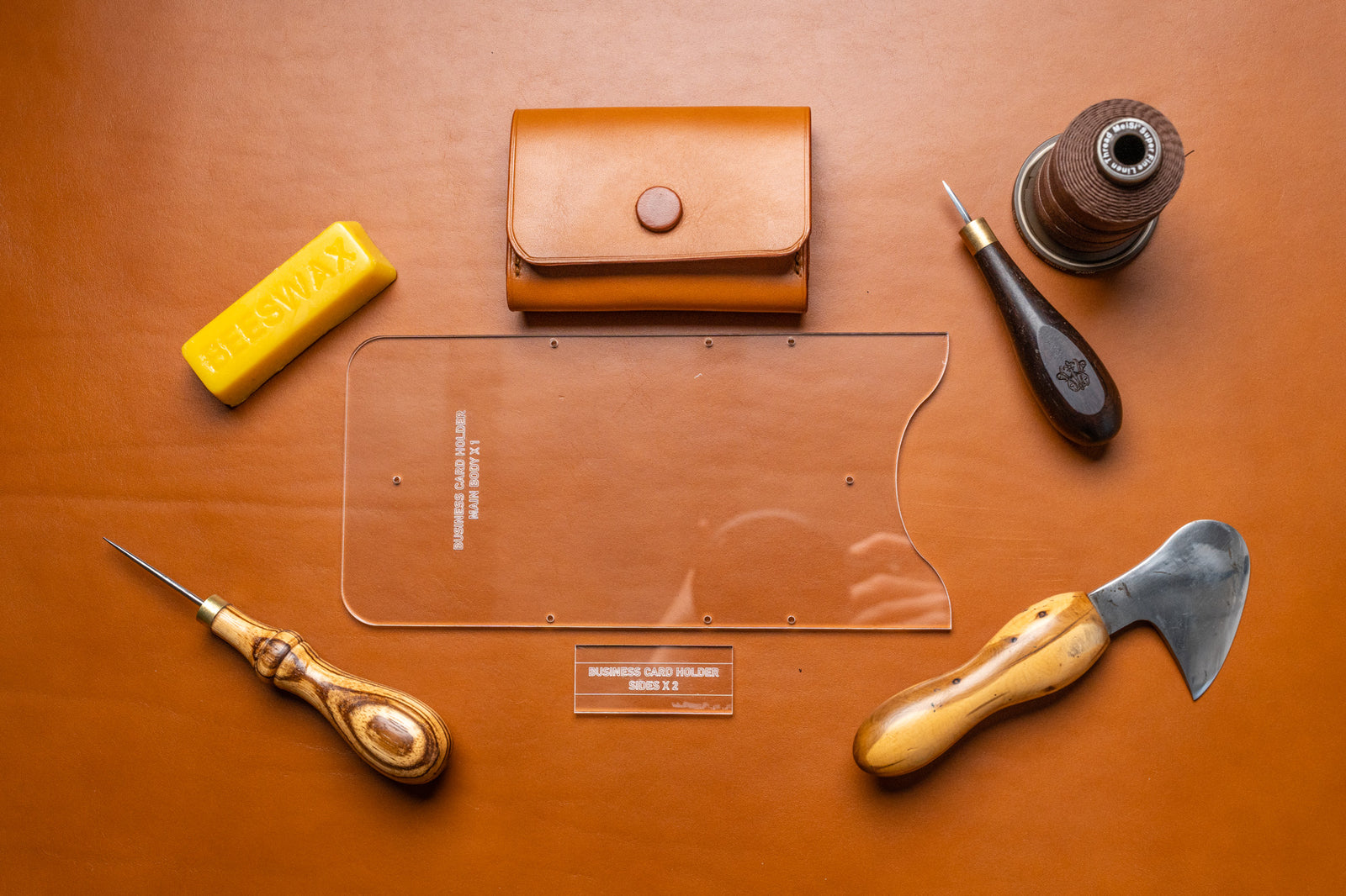 acrylic business card holder template from j.h.leather