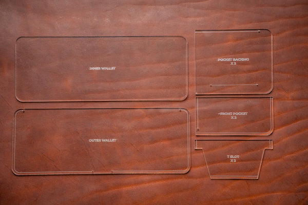 Beginner Bifold Wallet - Acrylic Template - J.H. Leather