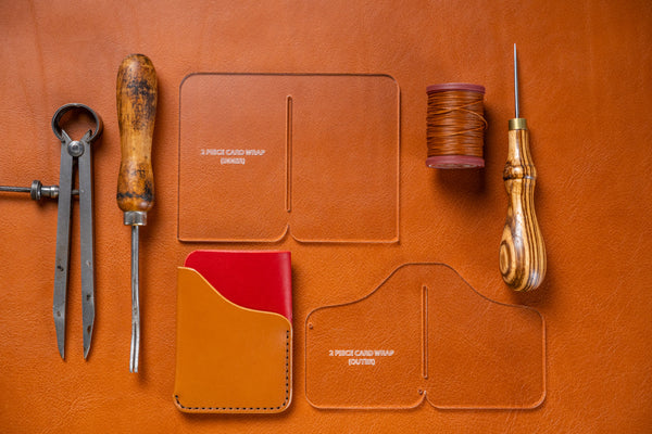 2 Piece Card Holder Acrylc Template from J.H.Leather