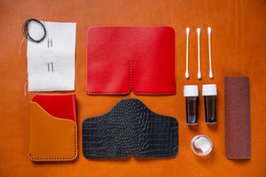 2 piece diy card holder diy leathercraft kit from J.H.Leather