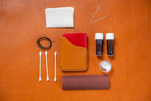 2 piece diy card holder diy leathercraft kit from J.H.Leather