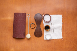 Premium leathercraft diy Kit- Key ring D1