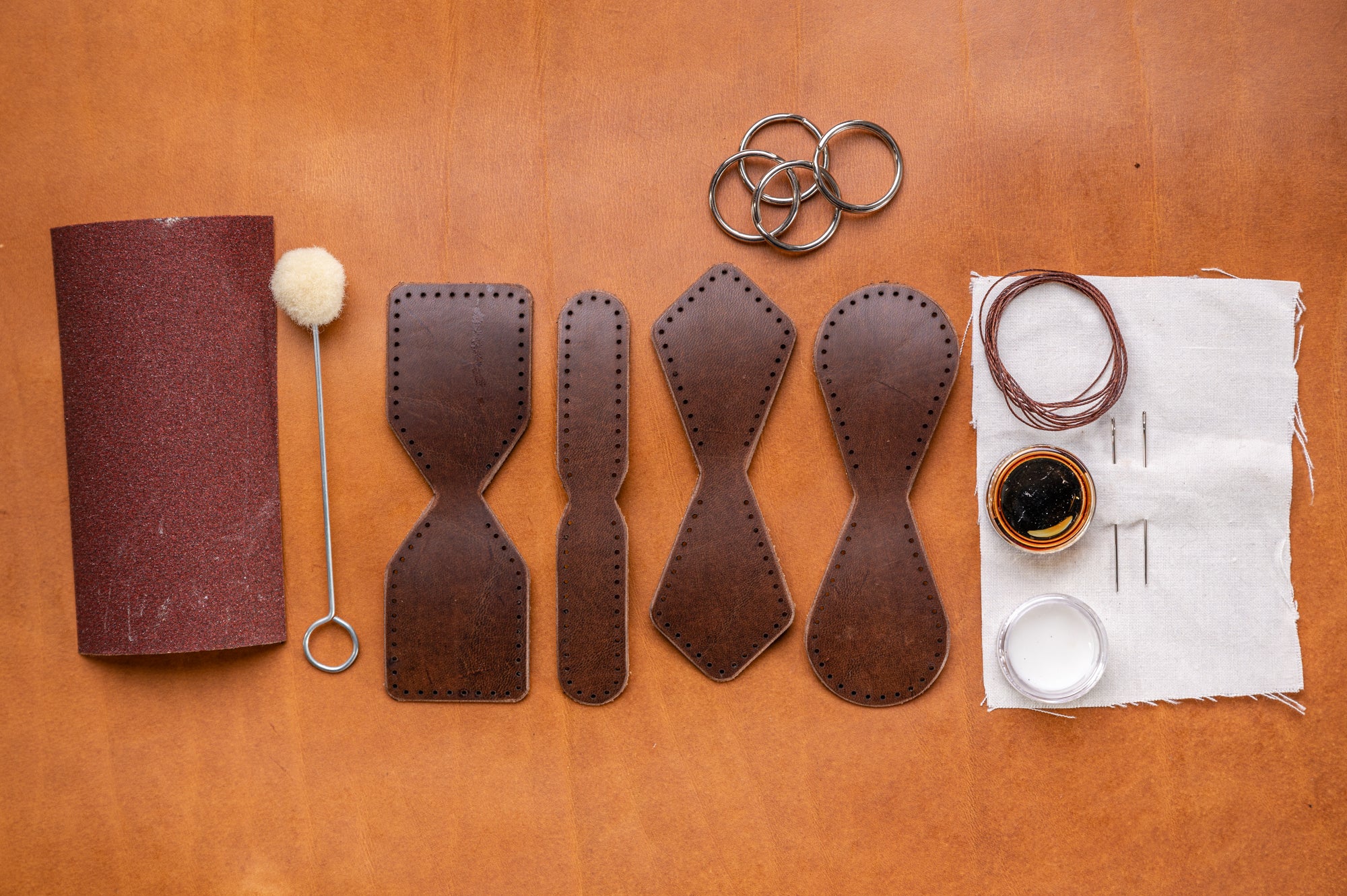Leather Key Holder, DIY Craft Kit, Made in London, Experience in a