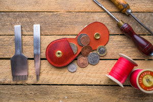 Coin purse keychain leathercraft pattern pack