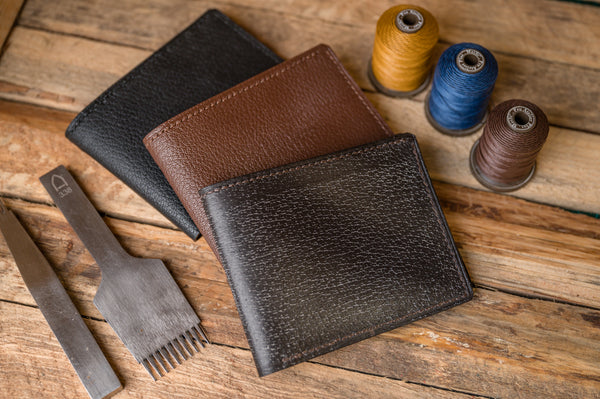 Selection of handmade bifold wallets